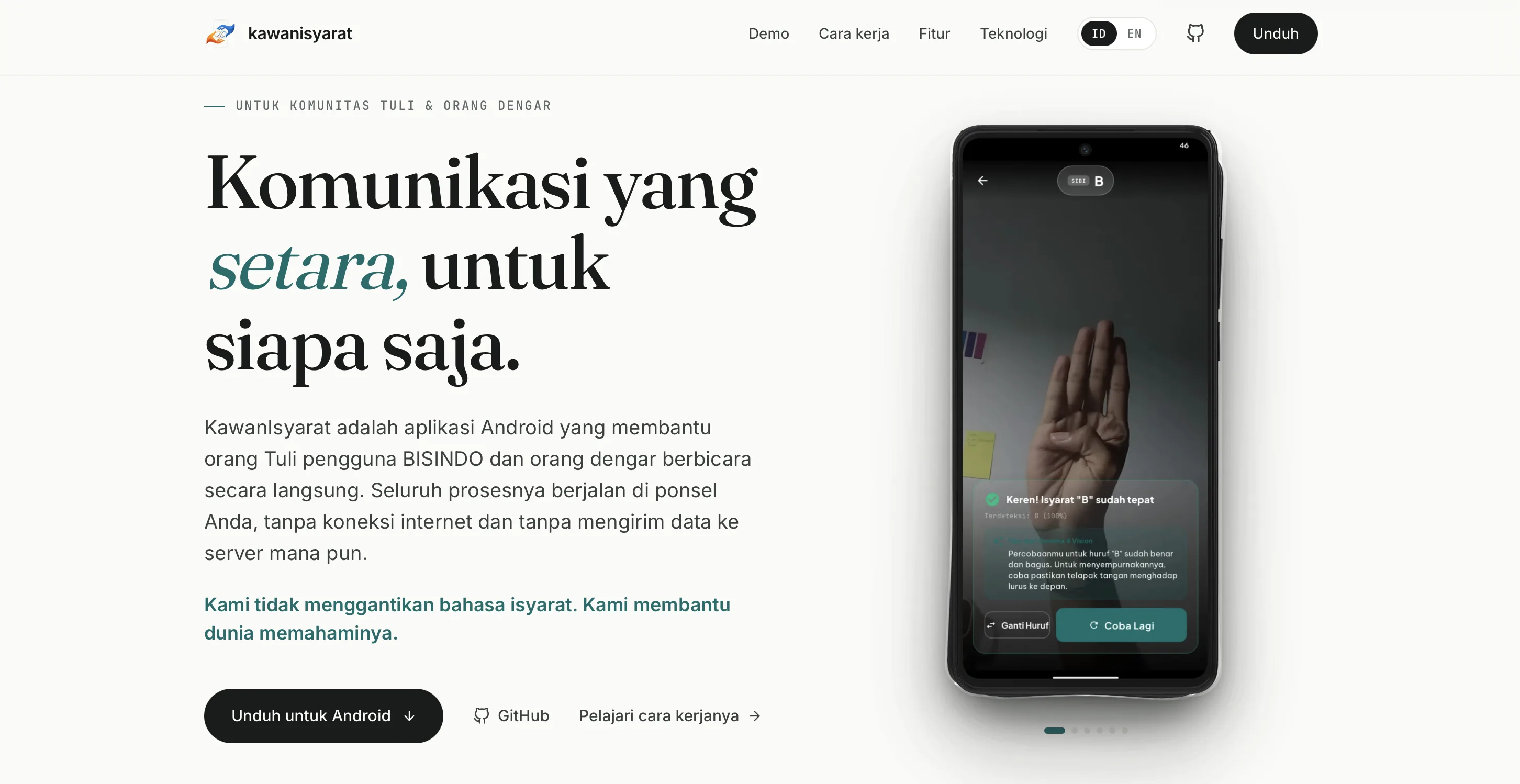 KawanIsyarat - Offline BISINDO Translator